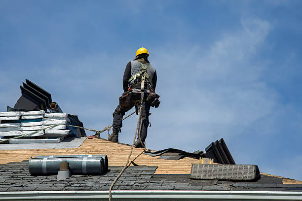 Professional Flat Roof Repair technician working in Cloverdale, OR